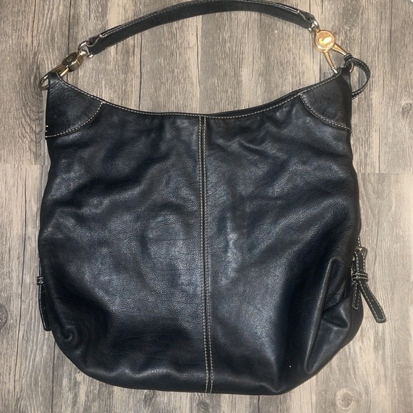 Vintage Dooney & Bourke Brand Shoulder Bag - black leather - Picture 8 of 10